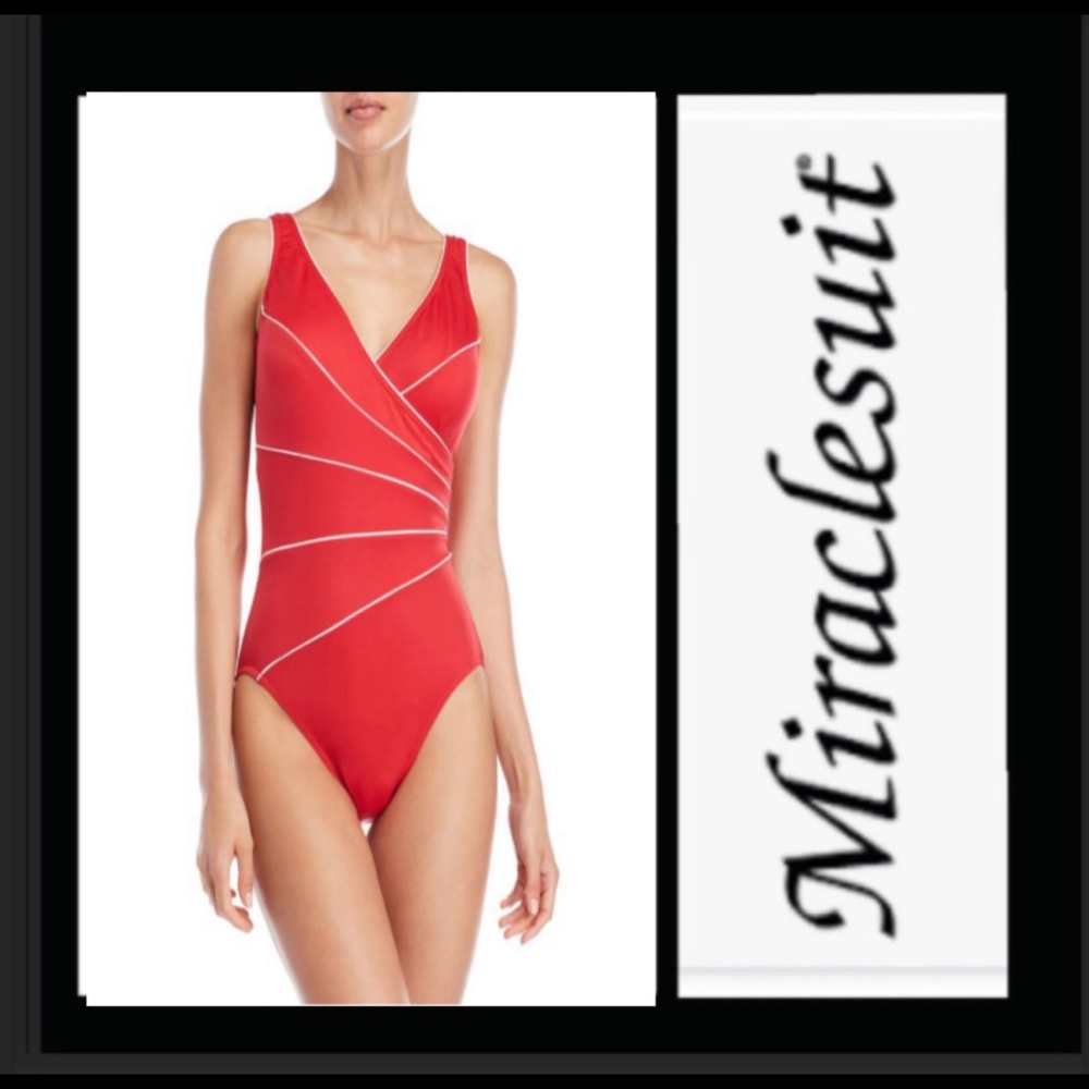 MiracleSuit Swimsuit new with tags 14 hot pink
